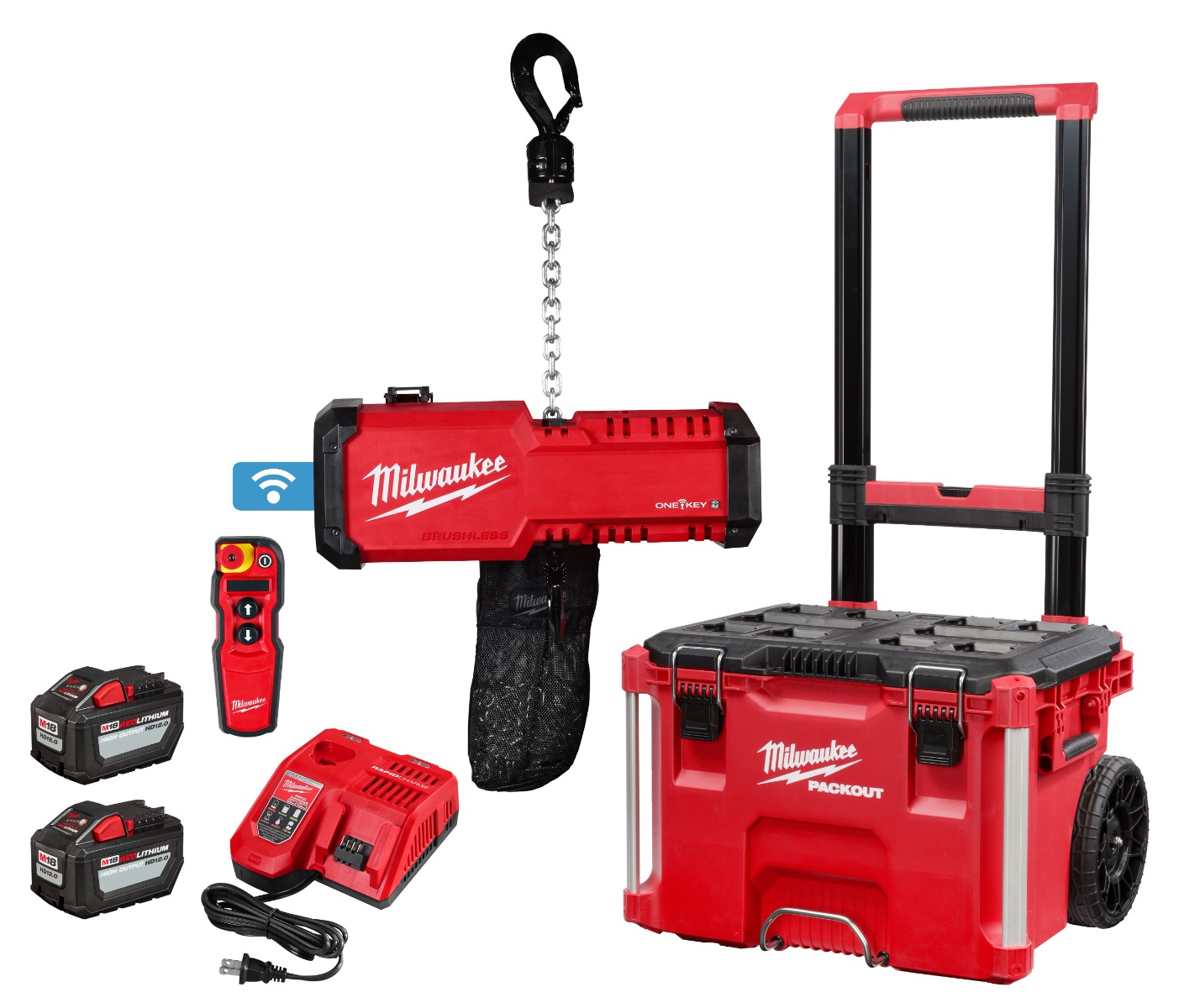  M18™ Compact 1-Ton Chain Hoist w/ ONE-KEY™