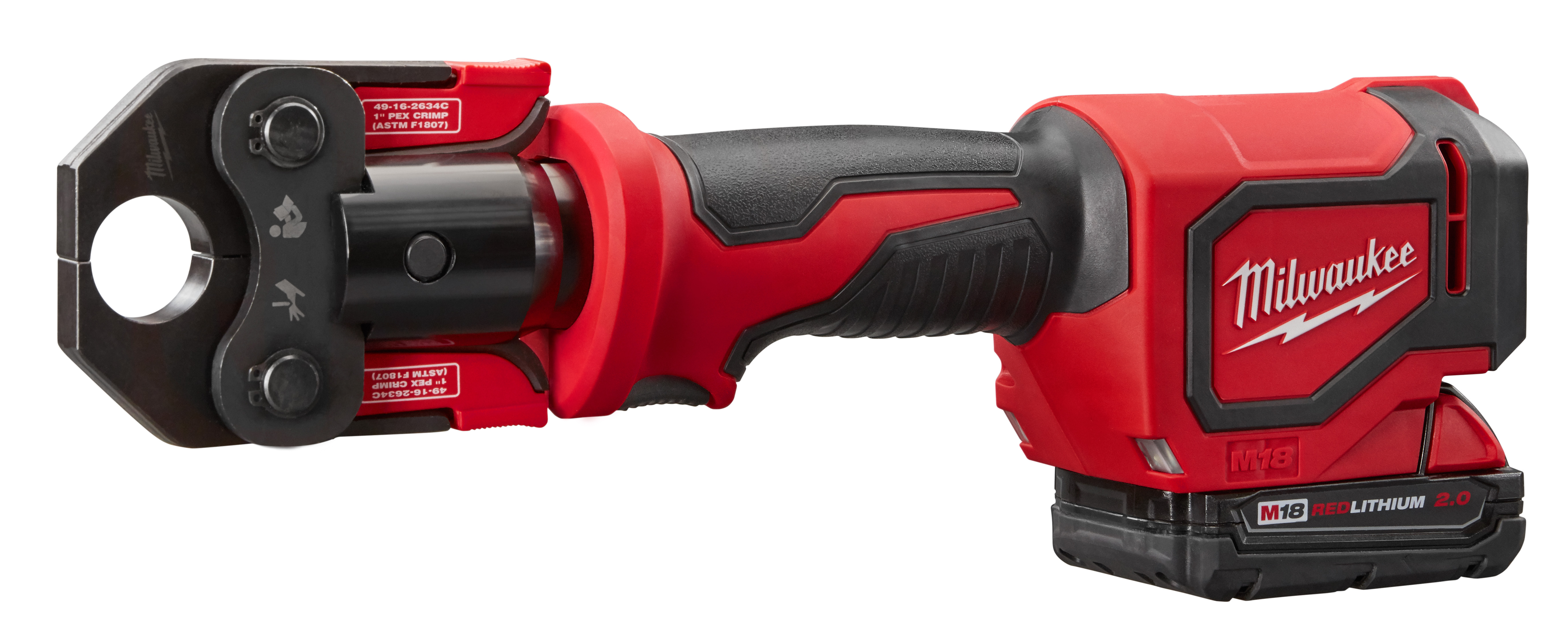 M18 18 Volt Lithium-Ion Cordless Short Throw Press Tool Kit w/ PEX Crimp Jaws Kit