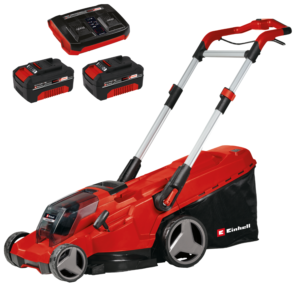 EINHELL 36V 17” Cordless Lawn Mower Kit with 2 x 4.0 Ah batteries & charger (Brushless)