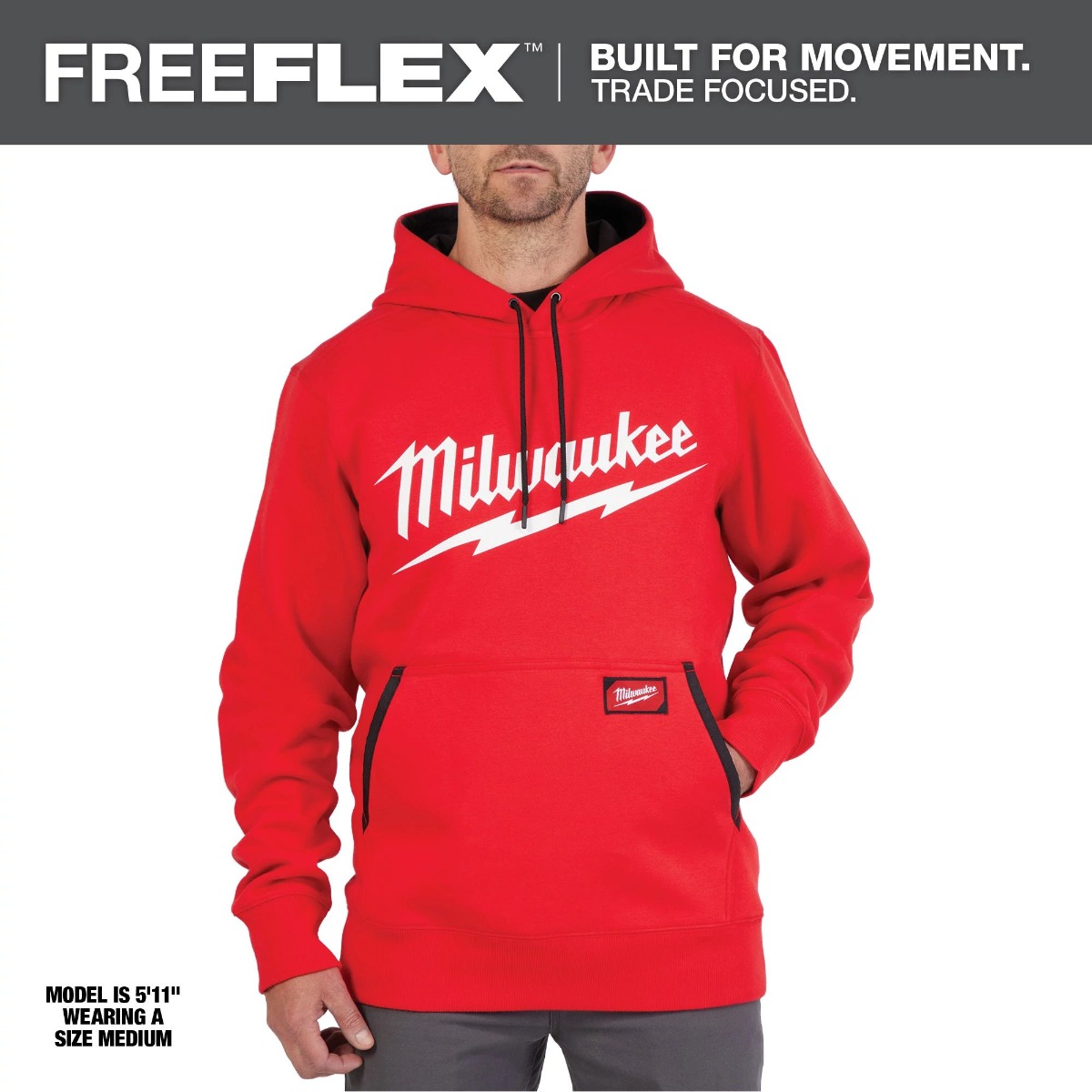 FREEFLEX™ Pullover Hoodie - Logo - Red - X-Large