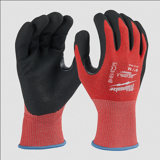 Cut Level 2 Nitrile Dipped Gloves - Size Medium - 1 Pack
