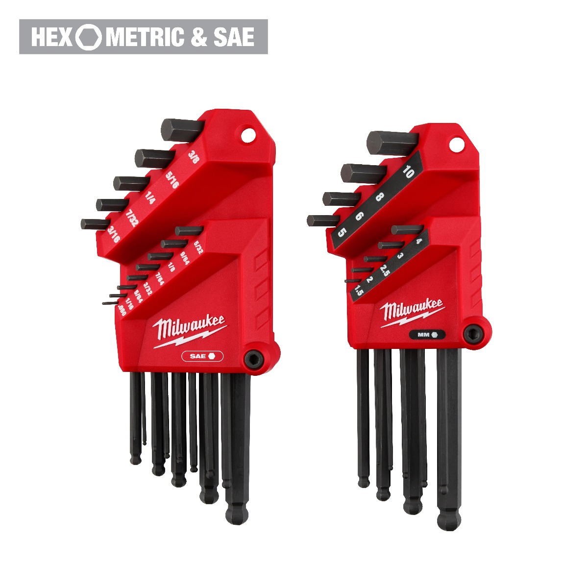 22PC SAE/Metric L-Style with Ball End Hex Key Kit 