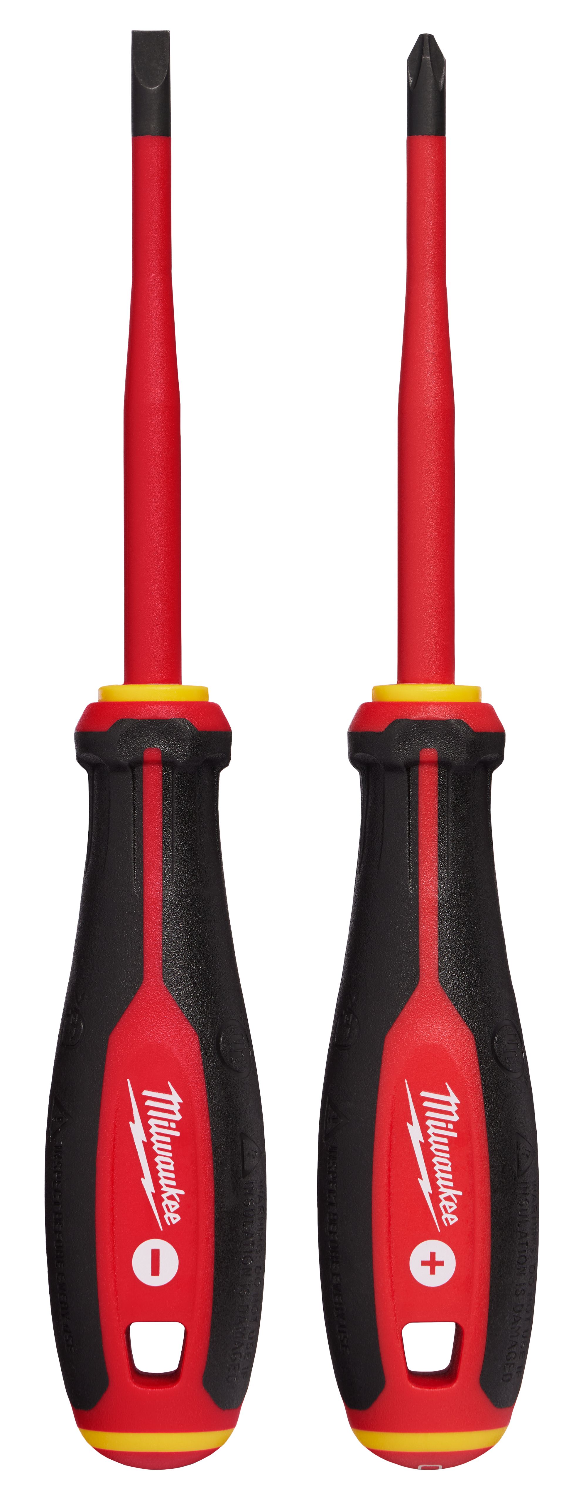 2pc 1000V Insulated Slim Tip Screwdriver Set