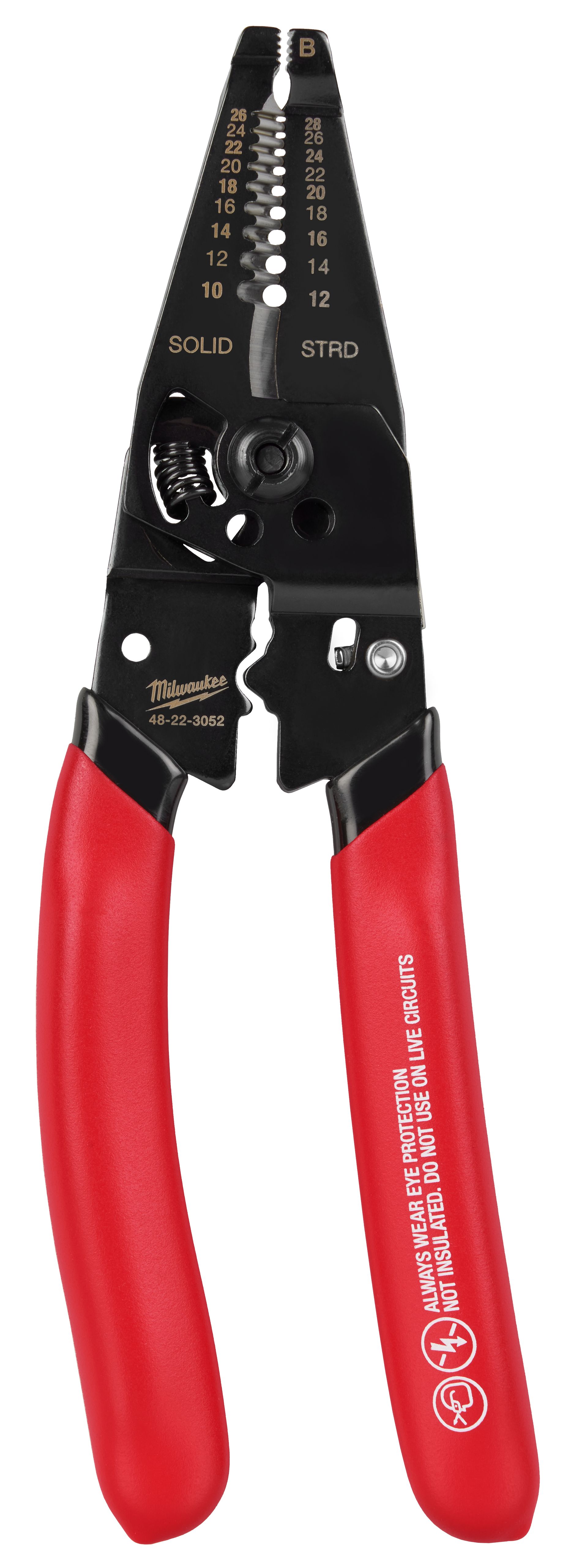 10-28 AWG Multi-Purpose Dipped Grip Wire Stripper & Cutter w/ Reinforced Head