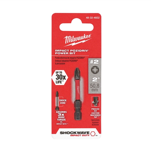 Shockwave 2" Impact Pozidriv #2 Power Bit