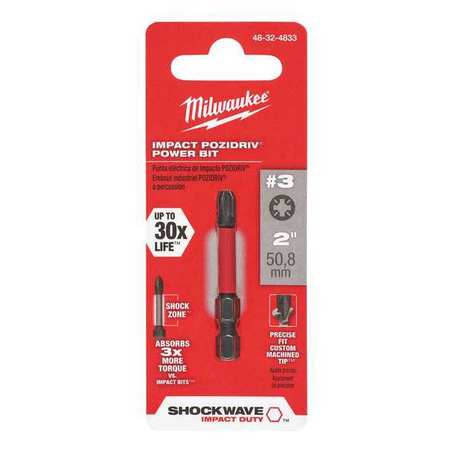 Shockwave 2" Impact Pozidriv #3 Power Bit