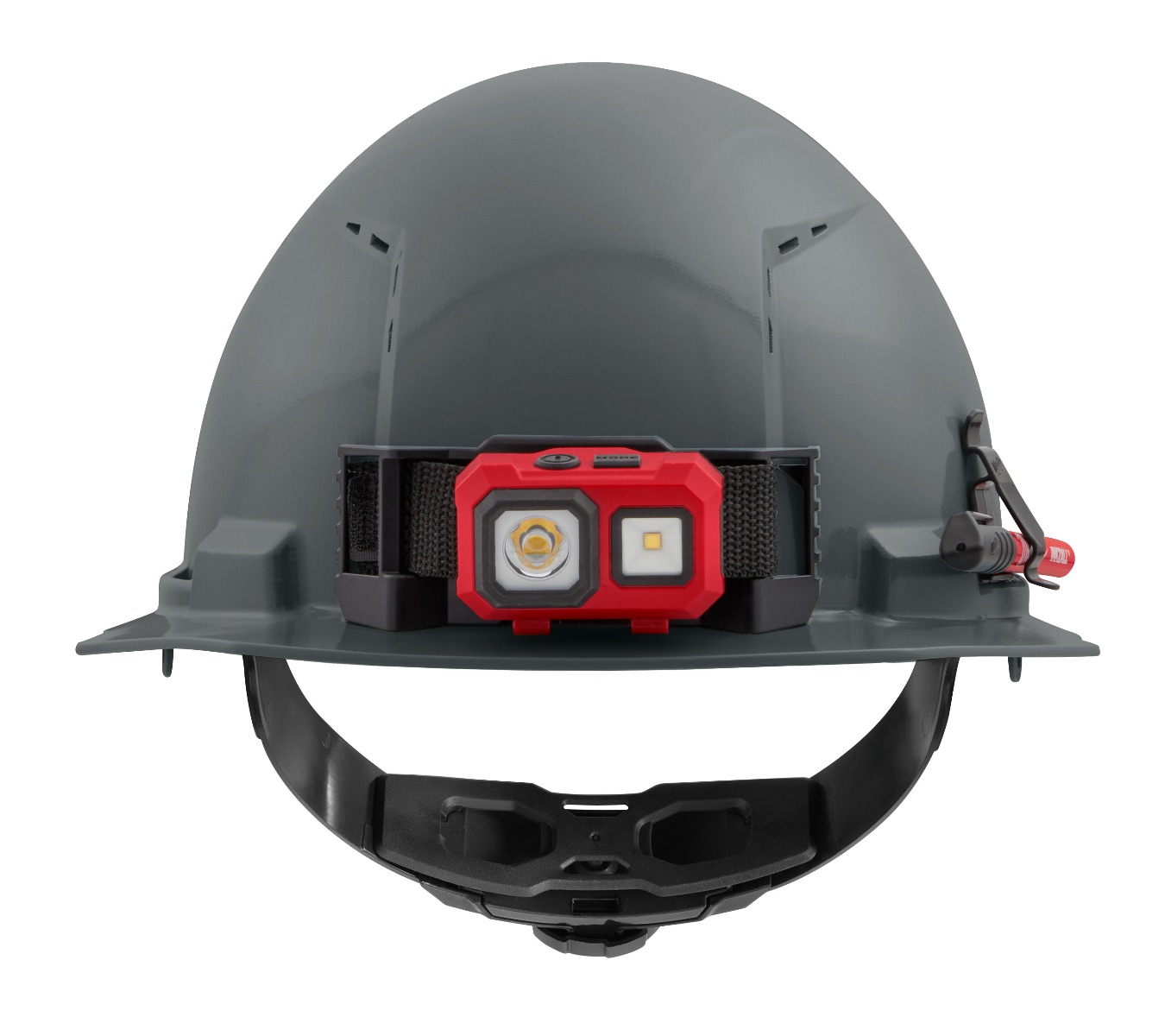 Front Brim Hard Hat w/4pt Ratcheting Suspension (USA) - Gray - 5 Pack