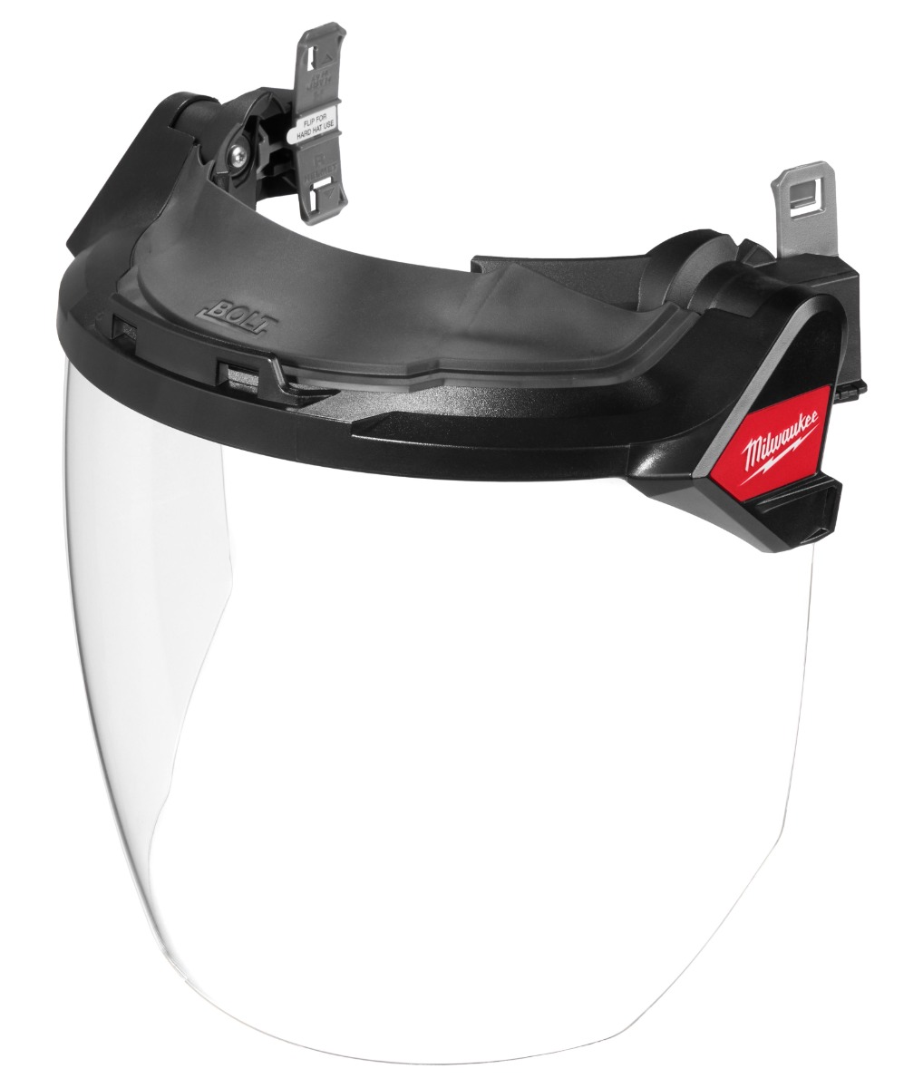 BOLT™ Gasketed Full Face Shield - Clear Dual Coat Lens (Compatible with Milwaukee® BOLT™ Safety Helmets & BOLT™ Hard Hats)