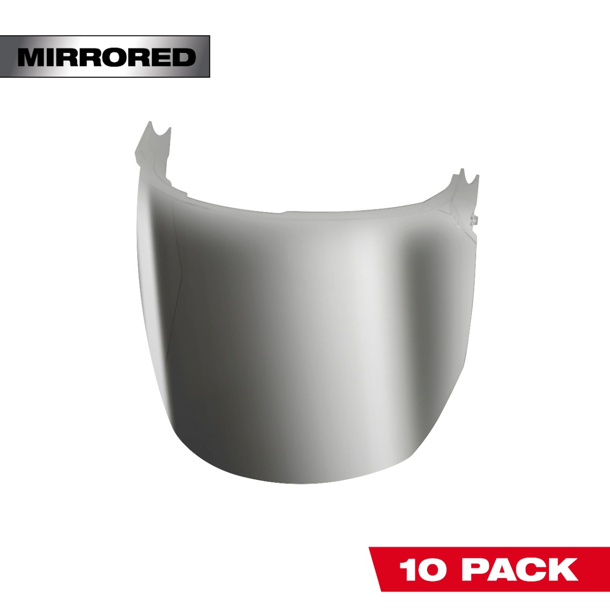 10pk Mirrored Face Shield Replacement Lenses (Helmet & Hard Hat Frame)