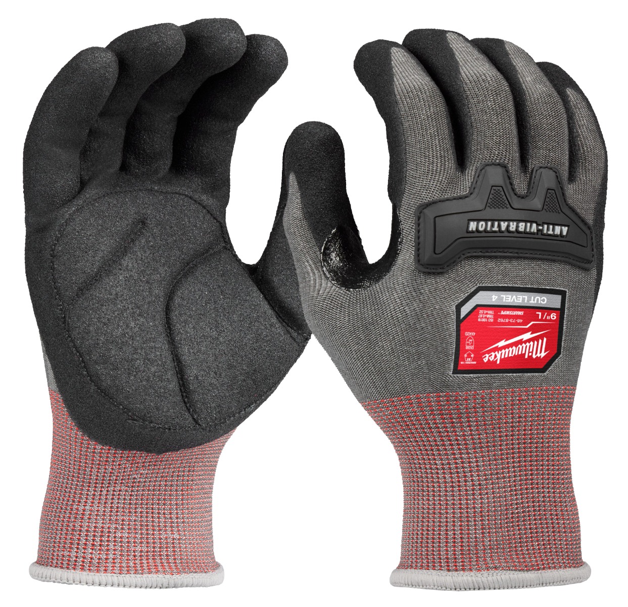 Anti-Vibration Cut Level 4 High Dexterity Nitrile Dipped Glove - 6 PACK - LARGE