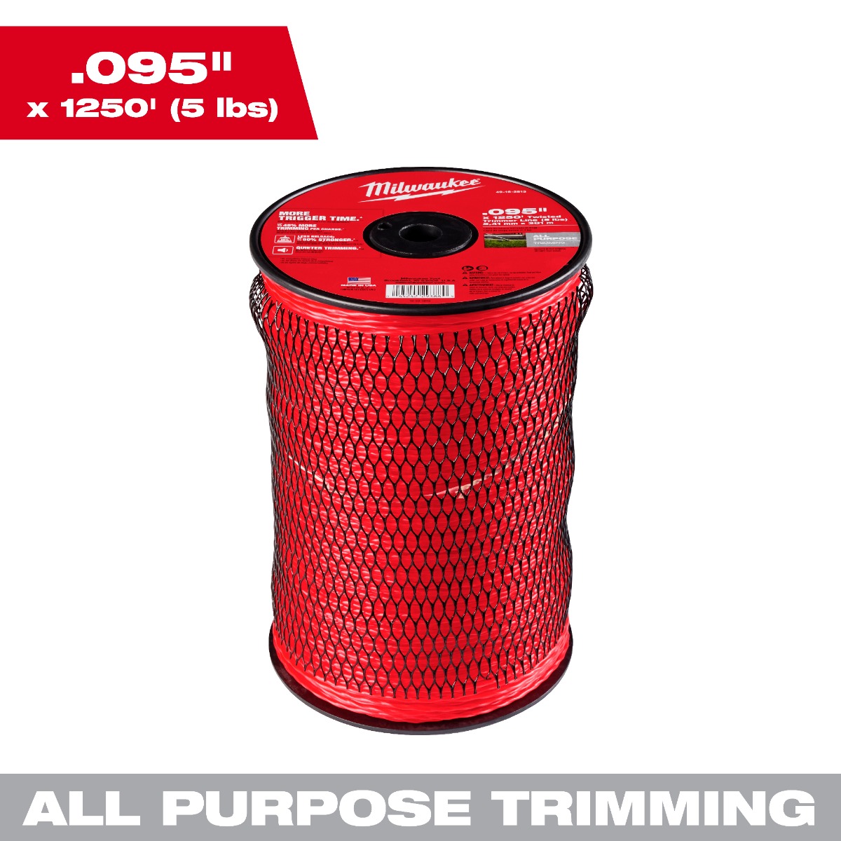 Milwaukee .095" x 1250' (5 lbs.) Twisted Trimmer Line