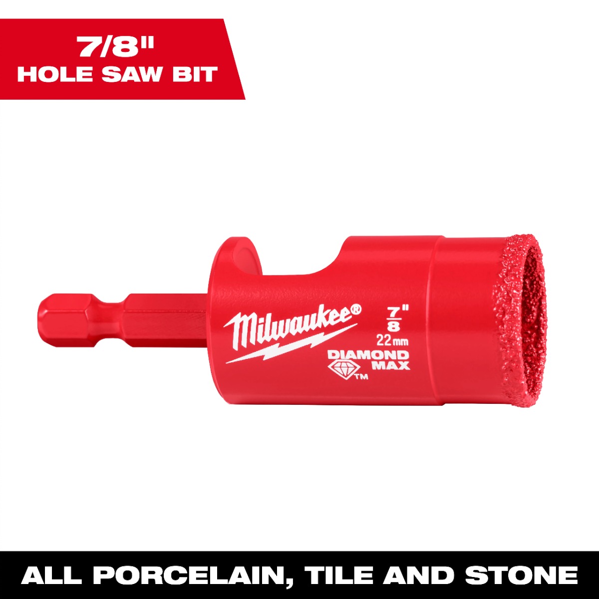 Milwaukee® 7/8" Diamond Max™ Hole Saw Bit