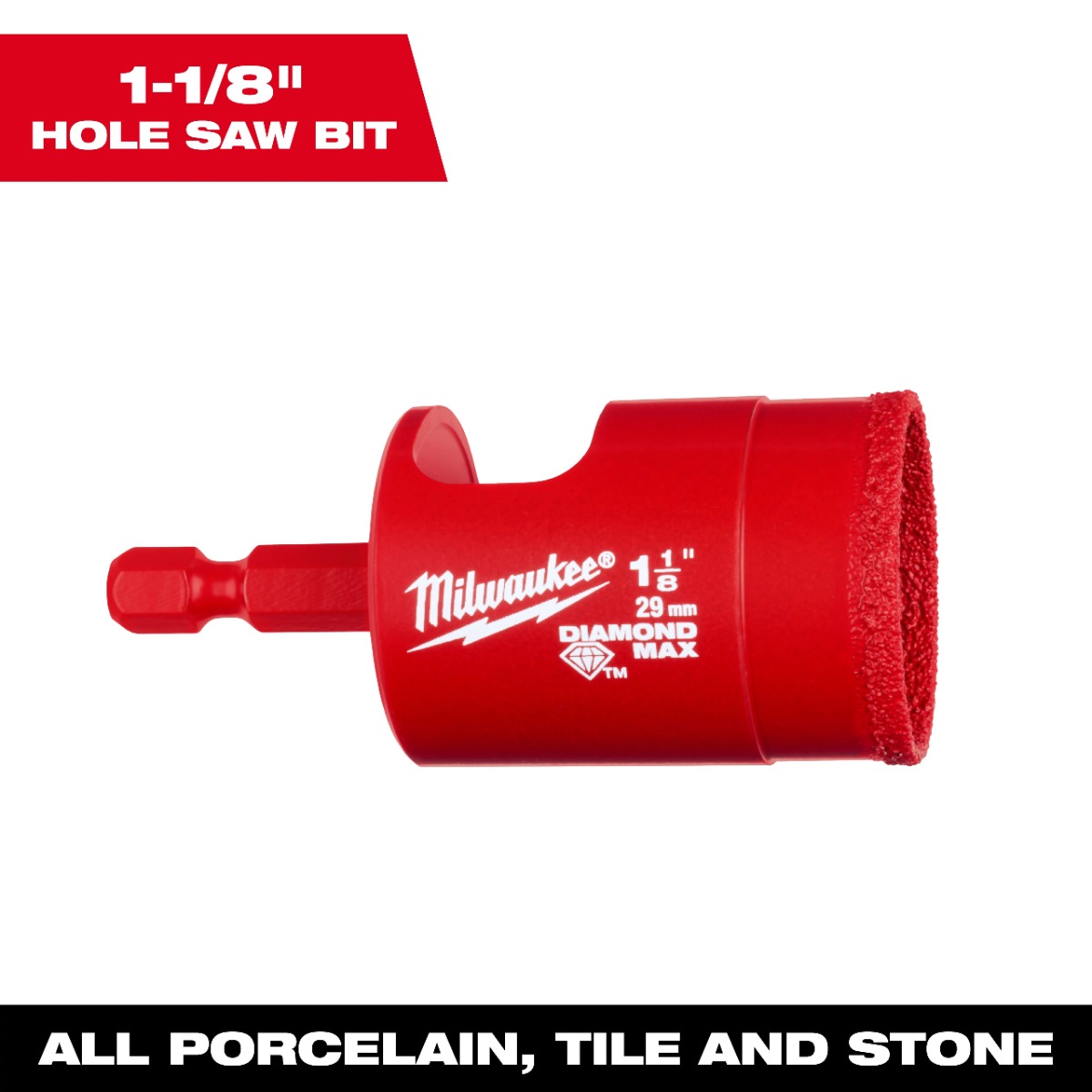 Milwaukee® 1-1/8" Diamond Max™ Hole Saw Bit