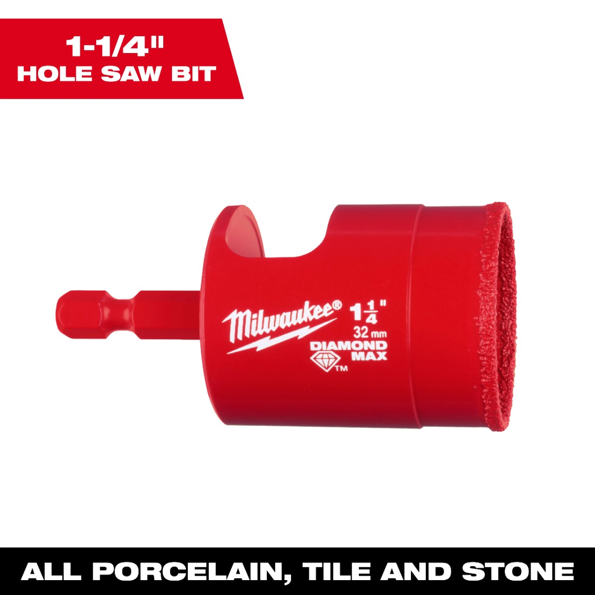 Milwaukee® 1-1/4" Diamond Max™ Hole Saw Bit