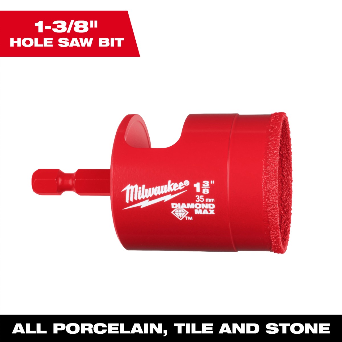 Milwaukee® 1-3/8" Diamond Max™ Hole Saw Bit