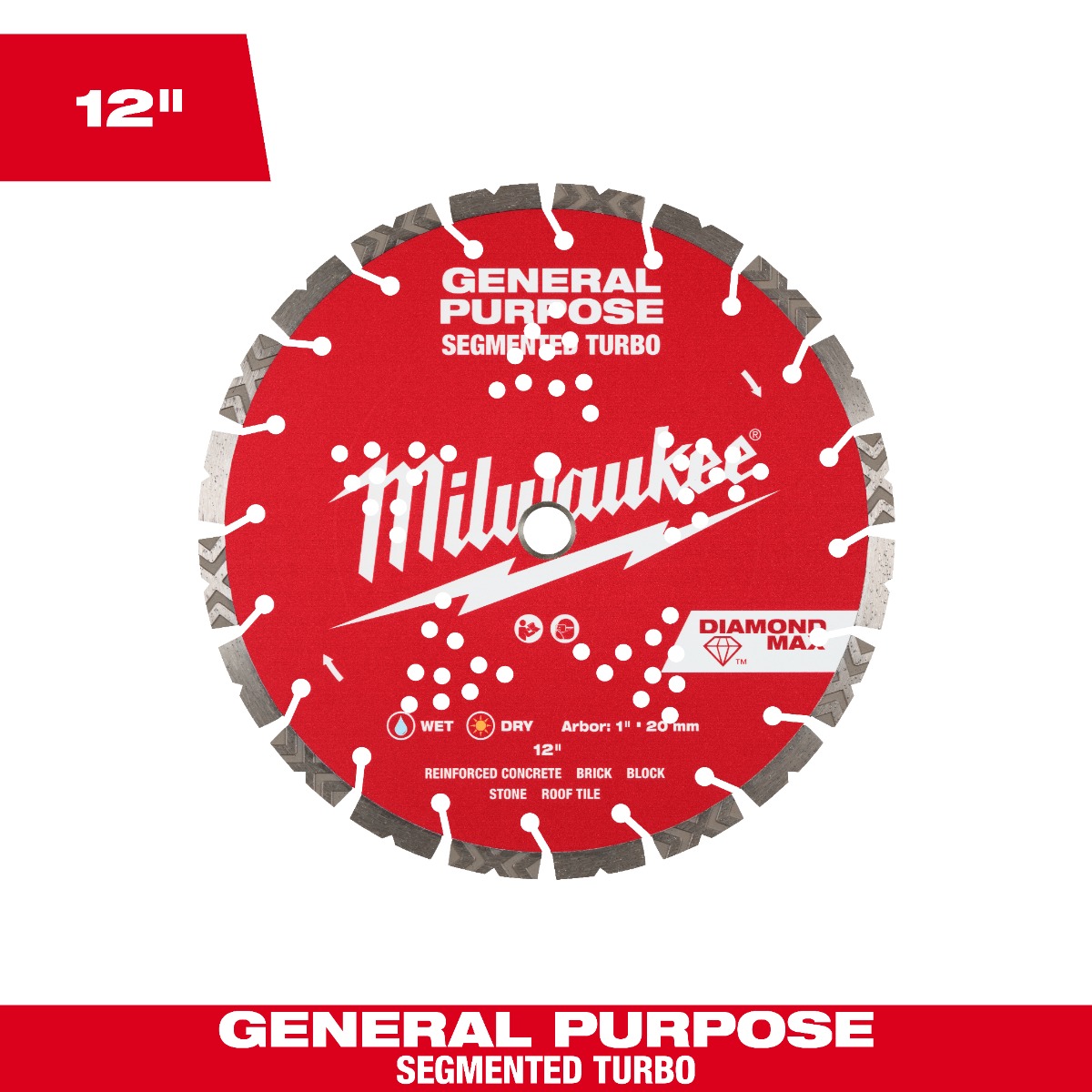 12" DIAMOND MAX™ Segmented Turbo, General Purpose Diamond Blade