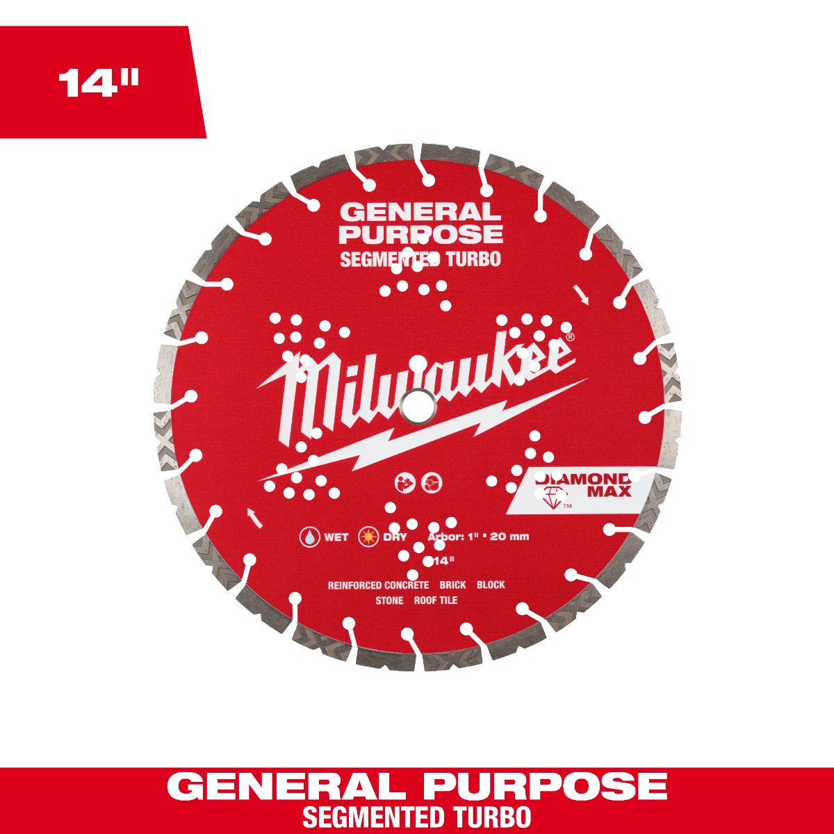 14" DIAMOND MAX™ Segmented Turbo, General Purpose Diamond Blade
