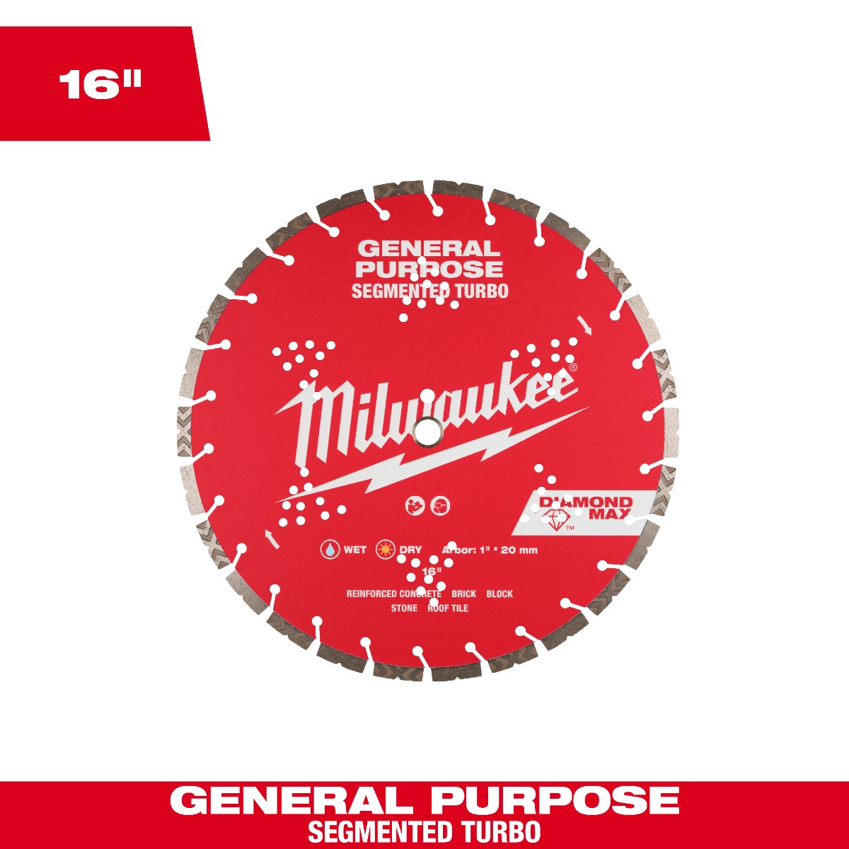 16" DIAMOND MAX™ Segmented Turbo, General Purpose Diamond Blade