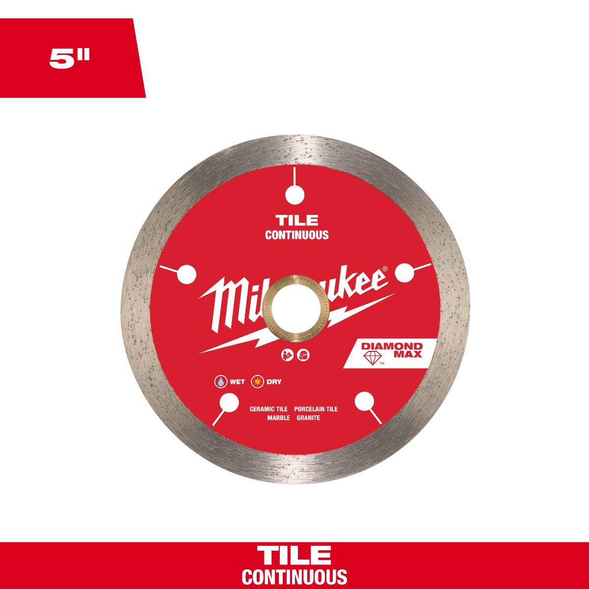 5" DIAMOND MAX™ Continuous, Tile Diamond Blade