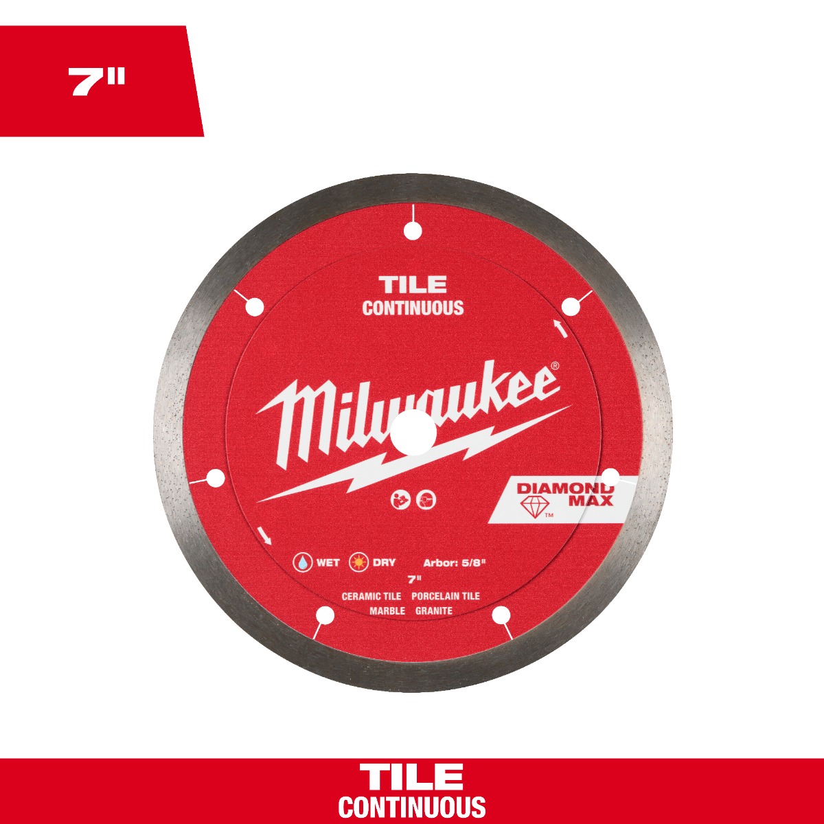 7" DIAMOND MAX™ Continuous, Tile Diamond Blade