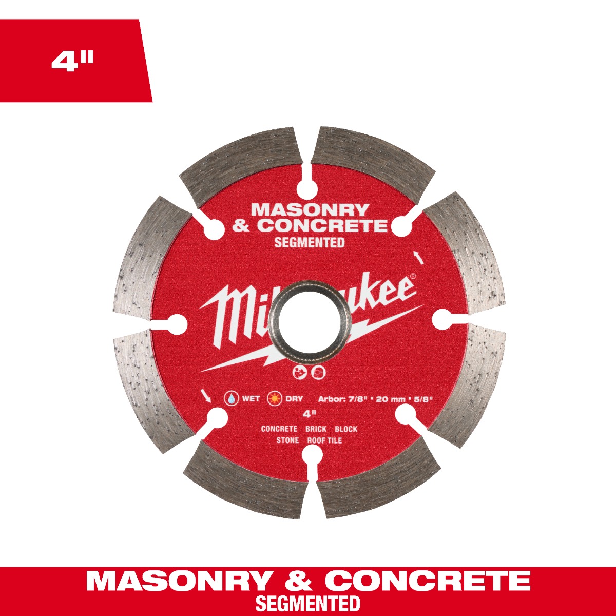 4" Segmented Masonry & Concrete Diamond Blade