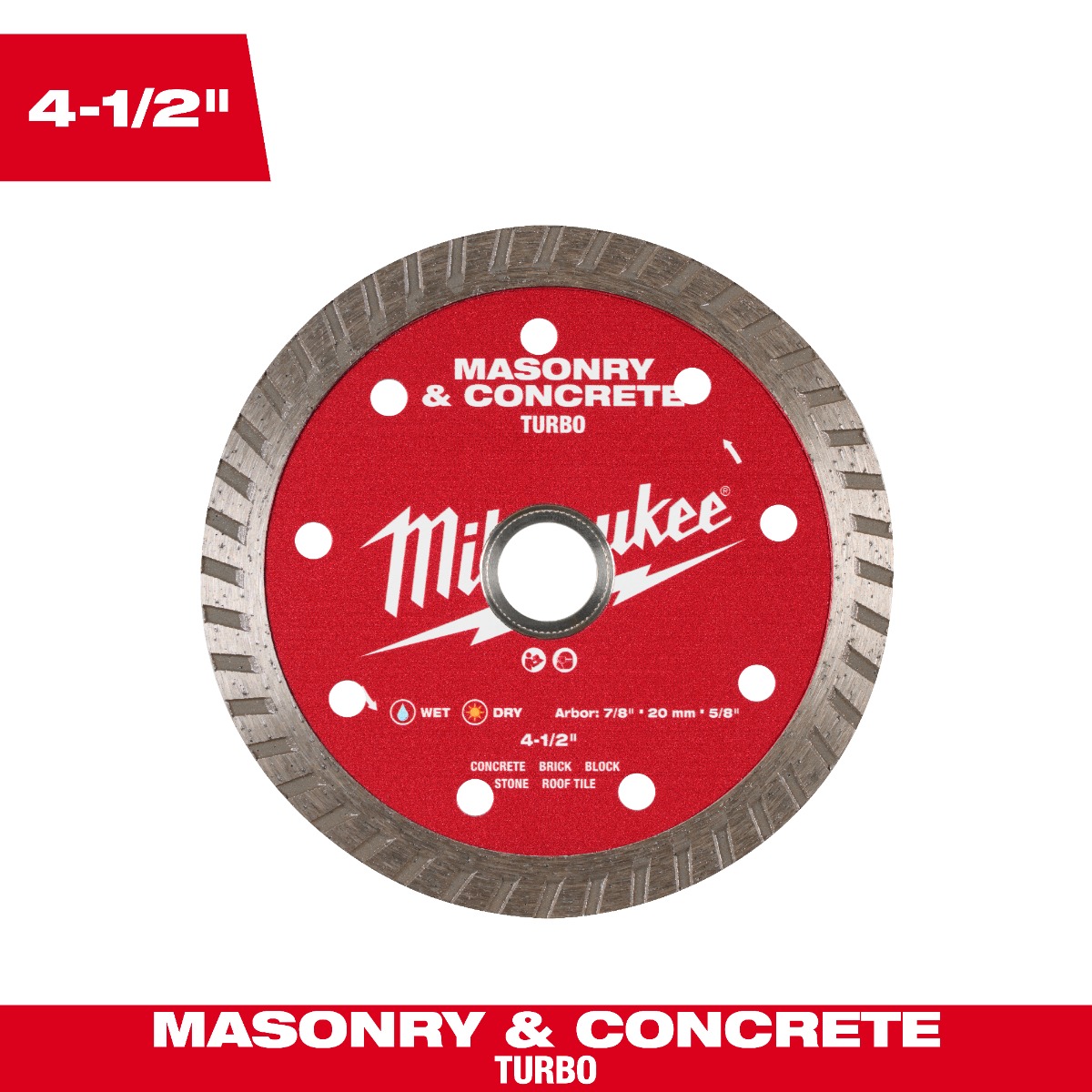 4-1/2" Turbo Masonry & Concrete Diamond Blade