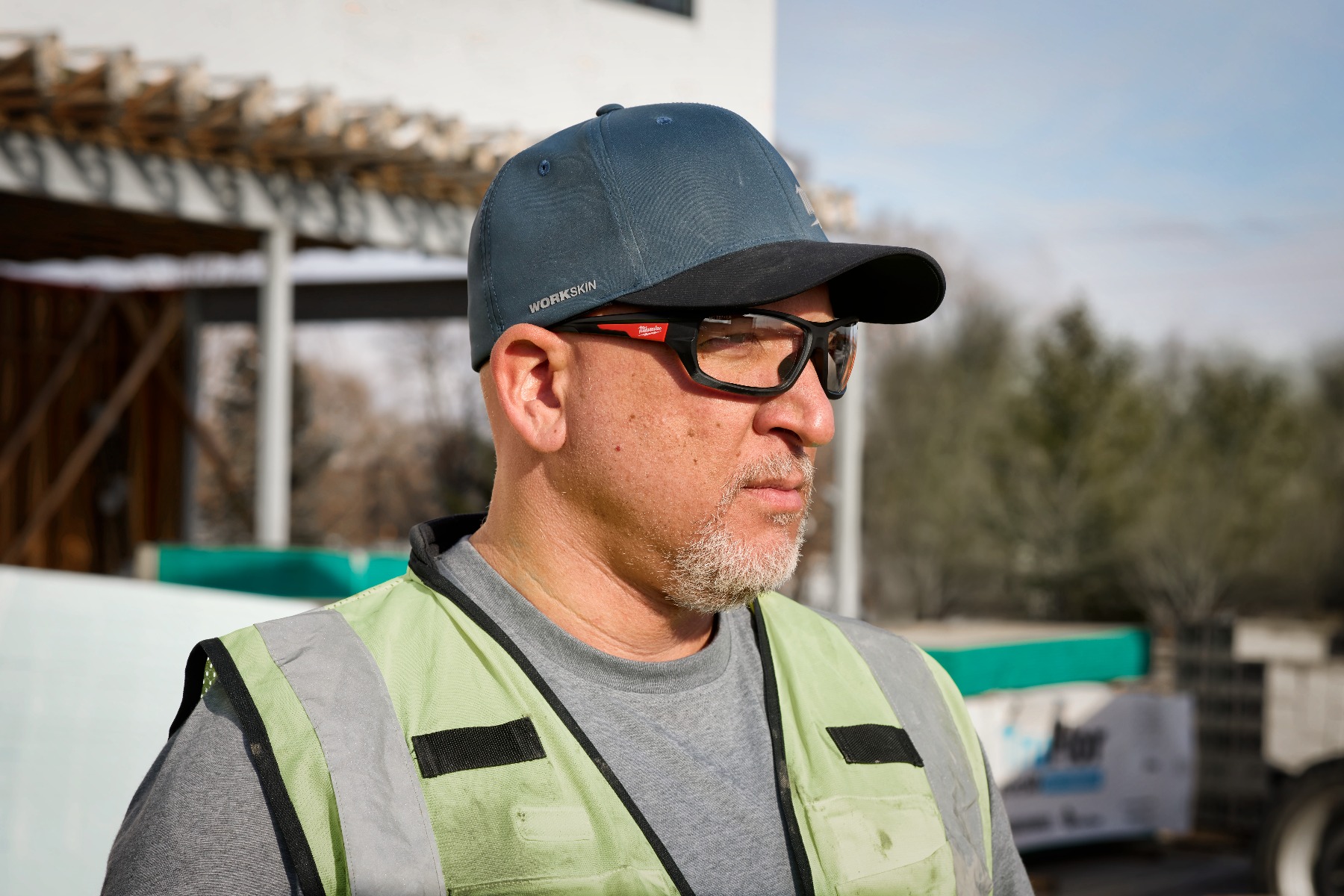WORKSKIN FITTED HATS - DARK GRAY LXL