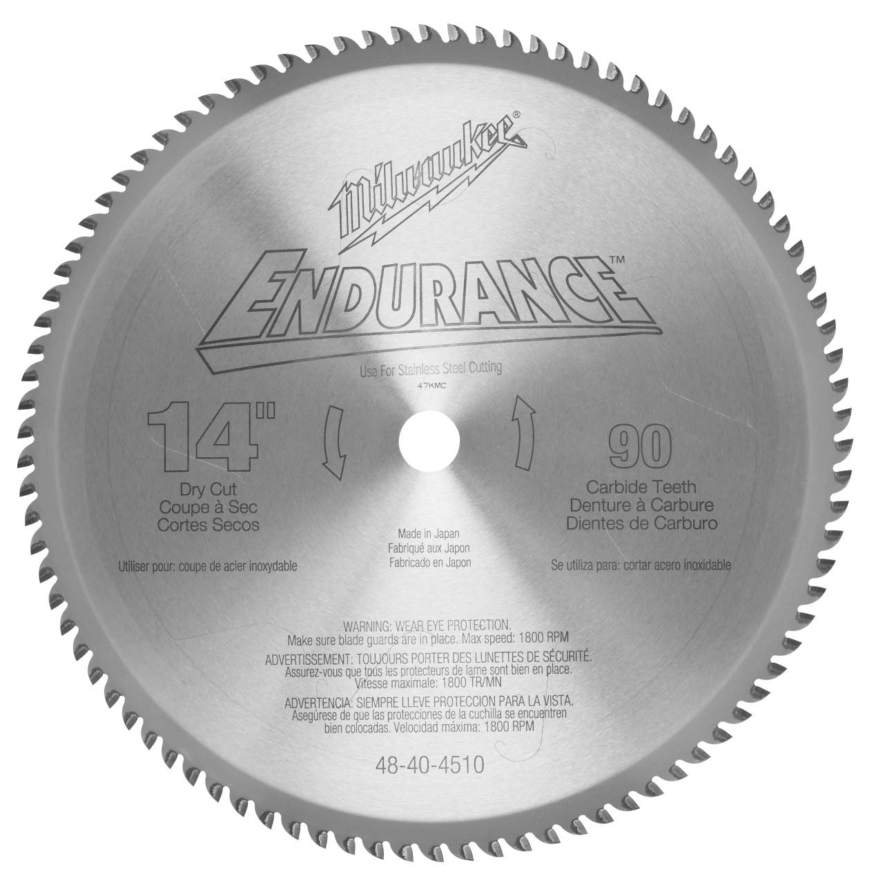 14 in. 90 Tooth Dry Cut Carbide Tipped Circular Saw Blade