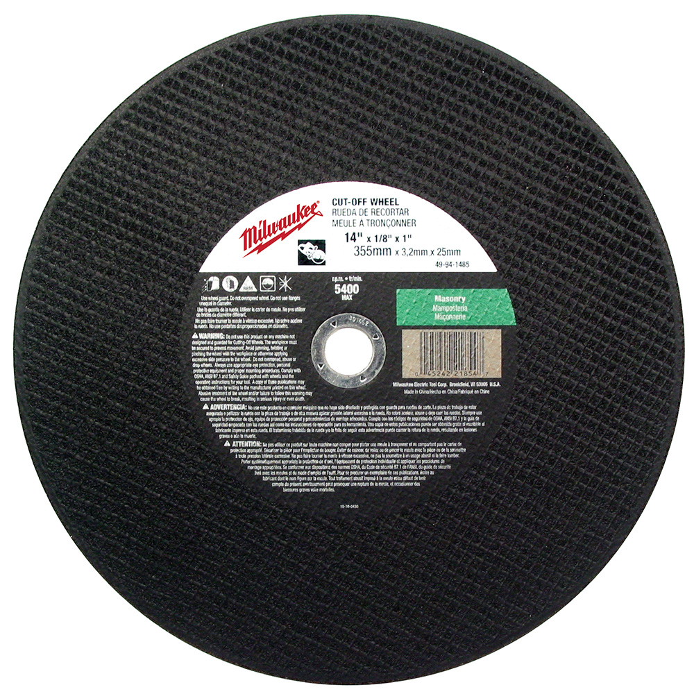 14 in. x 1/8 in. x 1 in. Cut-Off Wheel (Type 1) 10 PACK