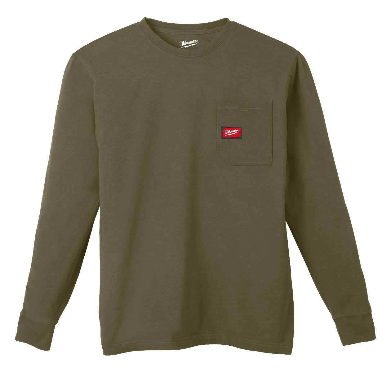 HEAVY DUTY POCKET T - LS GREEN