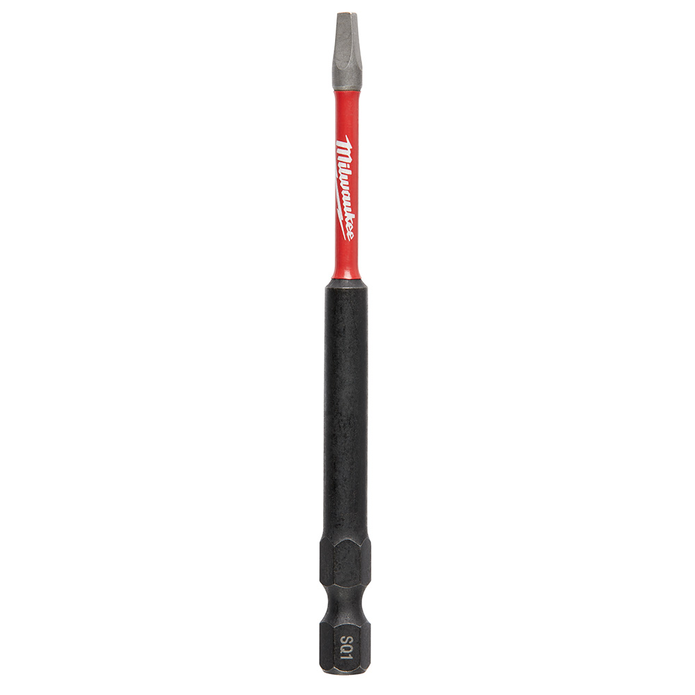 SHOCKWAVE 3-1/2 in. Impact Square Recess #1 Power Bits - 25 Pack