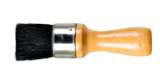 1-1/2" Dia. Stencil Brush - Black China Bristle Fill, Wood Handle - Box Qty 12