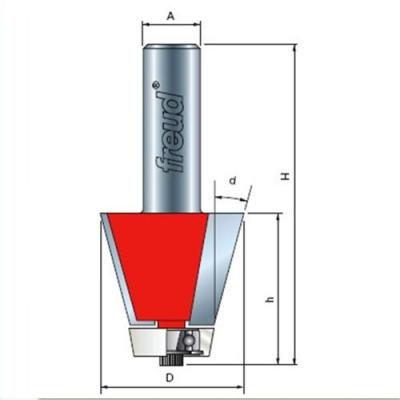 1-9/16-Inch Dia. Bevel Bowl Router Bit