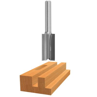 1/2" X 1" X 1/4" Shank Carbide Tipped Double Flute Straight Bit