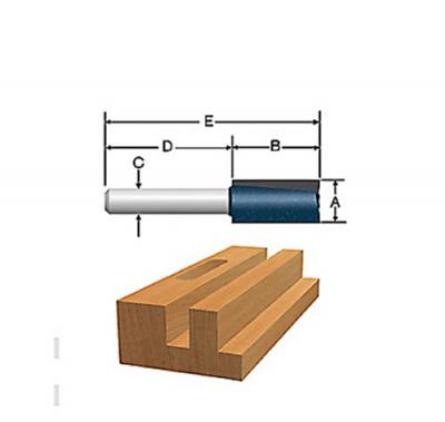 Carbide Tipped 1/4 X 1 Straight 2Flute 1/4 Shank