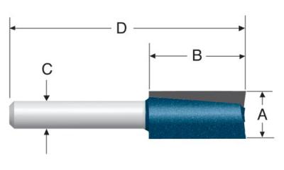 3/16-Inch x 1/2-Inch Carbide Tipped Single Flute Straight Bit