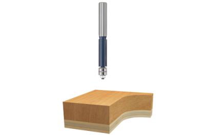 1/2 In. x 1-1/2 In. Carbide Tipped 3-Flute Templet Trim Bit