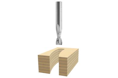 1/4 In. x 3/4 In. Solid Carbide 2-Flute Upcut Spiral Bit
