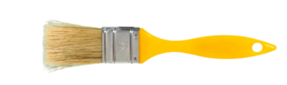 1-1/4" Wall Brush - Black Bristle Fill, Yellow Plastic Handle - 20 PACK