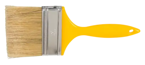 4" Wall Brush - Black Bristle Fill, Yellow Plastic Handle - 10 PACK