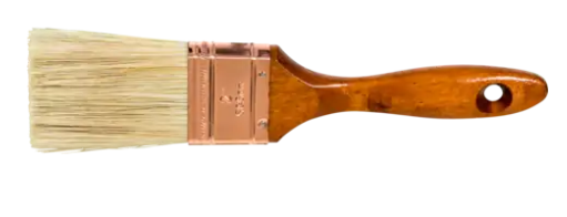 2" Wall Brush - White Bristle Fill, Wood Handle - 10 PACK