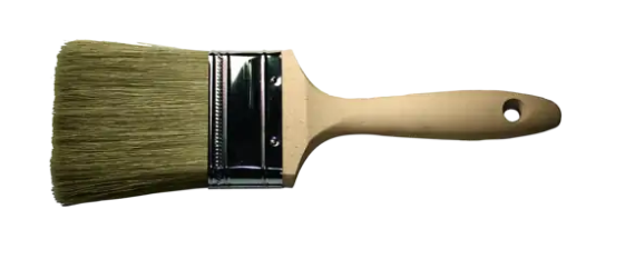 3" Wall Brush - White Bristle Fill, Wood Handle - 5 PACK