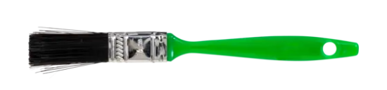 1/2" Wall Brush - Black Polyester Fill, Green Plastic Handle - Box Qty 20