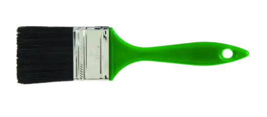 2" Wall Brush - Black Polyester Fill, Green Plastic Handle - Box Qty 20