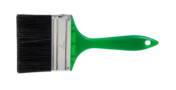 4" Wall Brush - Black Polyester Fill, Green Plastic Handle - Box Qty 10