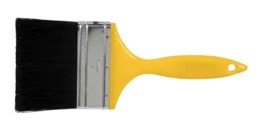 4" Wall Brush - Black Polyester Fill, Yellow Plastic Handle - Box Qty 10