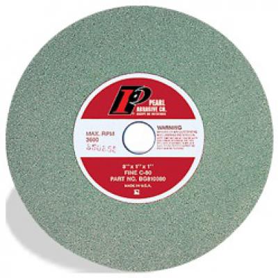 Green SC Bench Grinding Wheels for Metal, 6" x 3/4" x 1", Type 1 Shape