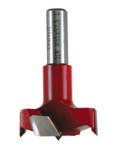 Industrial Carbide Tipped Cylinder (Hinge) Boring Bits Left Hand 38mm Diameter -10mm Shank - 57.5mm Length