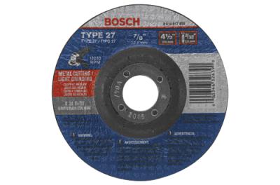 4-1/2 In. 3/32 In. 7/8 In. Arbor Type 27 24 Grit Light Grinding/Metal Cutting Abrasive Wheel (25 Pack)