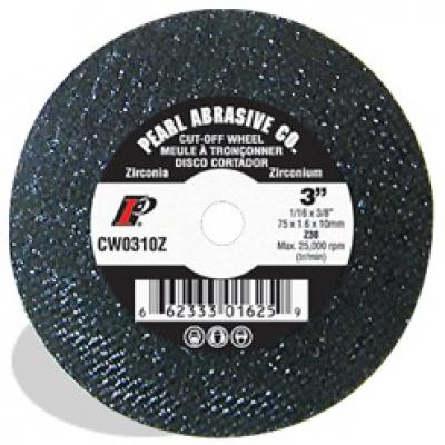 3 x 1/32 x 3/8 Zirconia Small Diameter Cut-Off Wheels, Z60, 